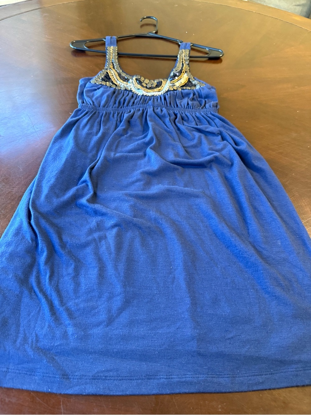 bailey blue Navy Blue Embellished Tank Dress